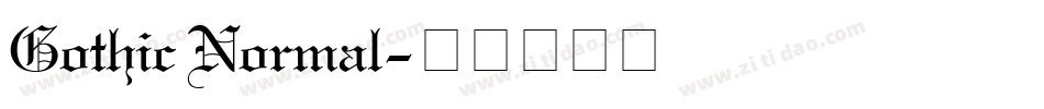 Gothic Normal字体转换